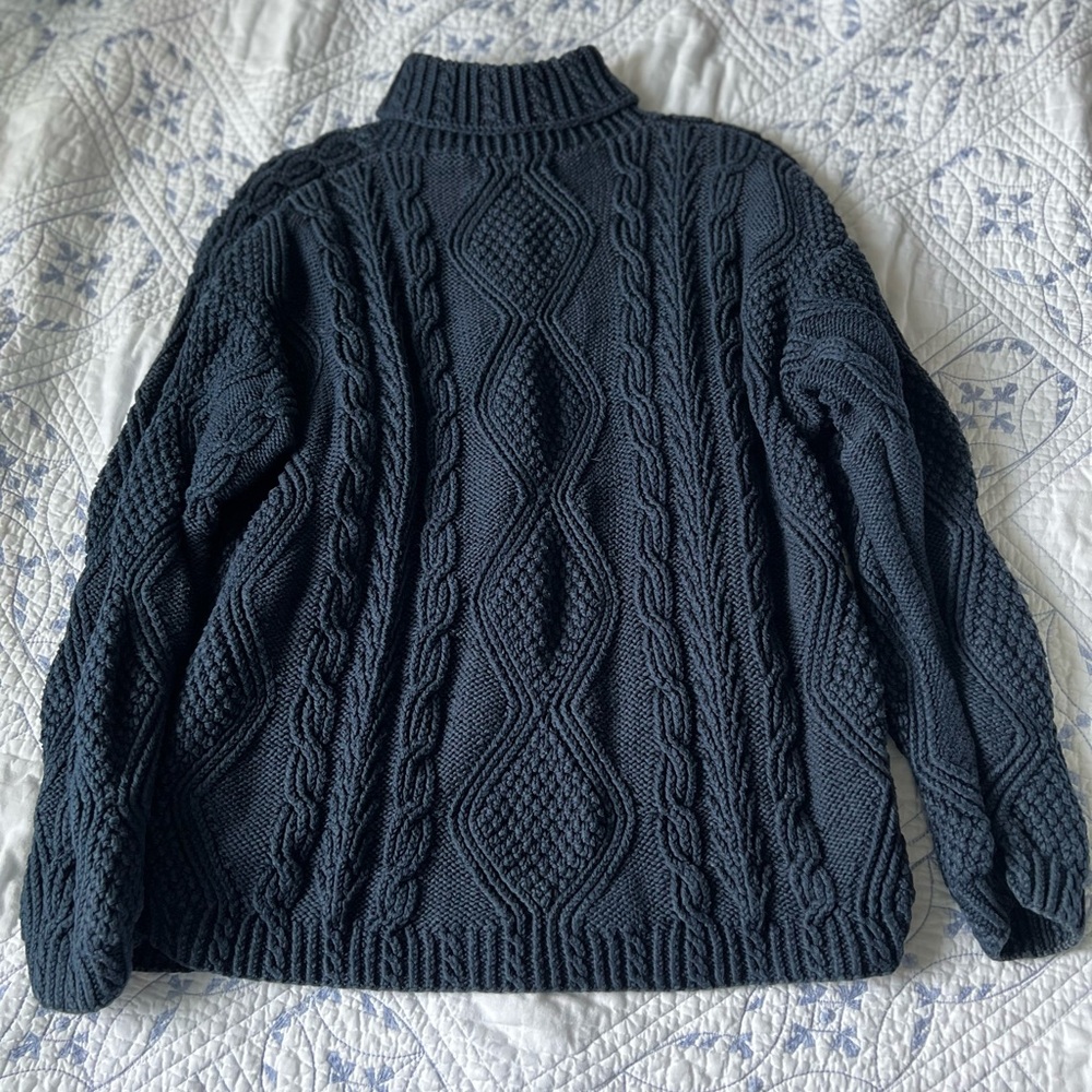 L.L. Bean Cable Knit Turtleneck Sweater